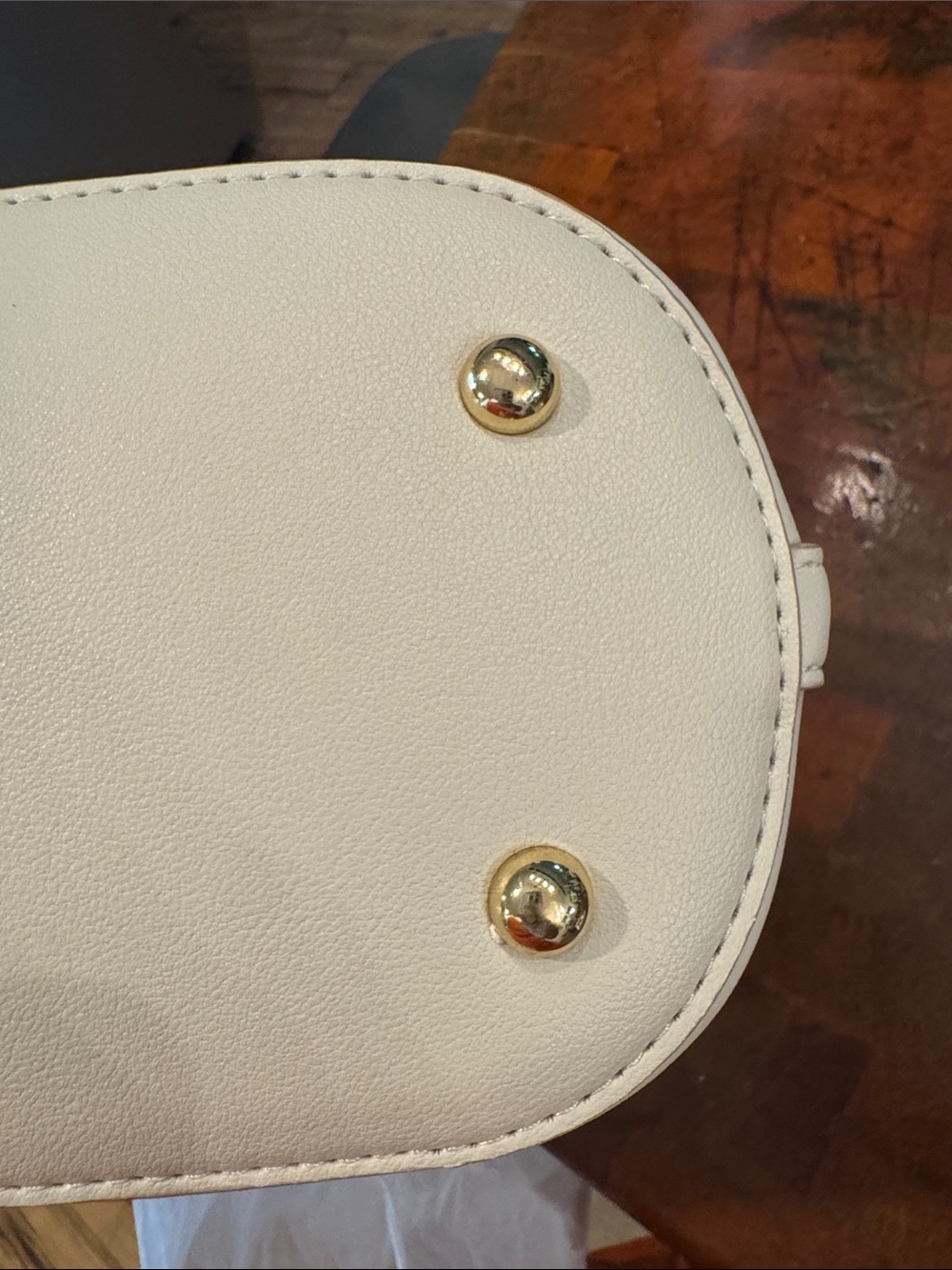 Nanette Lepore Cream Shoulder Bag with Gold Accents - Picture 12 of 12